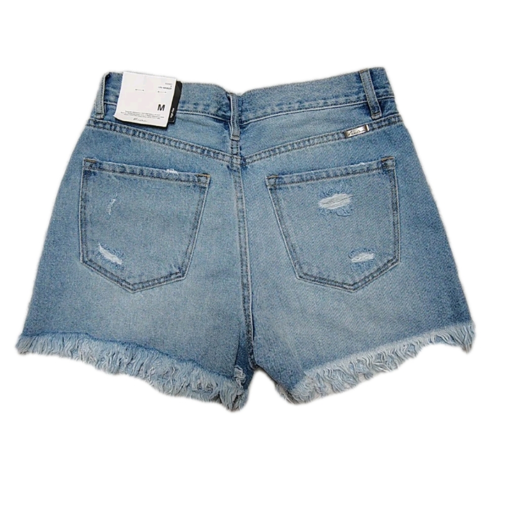 NWT KanCan Leandra High Rise Distressed Denim Shorts Women's Medium NEW! Boho - Picture 3 of 7